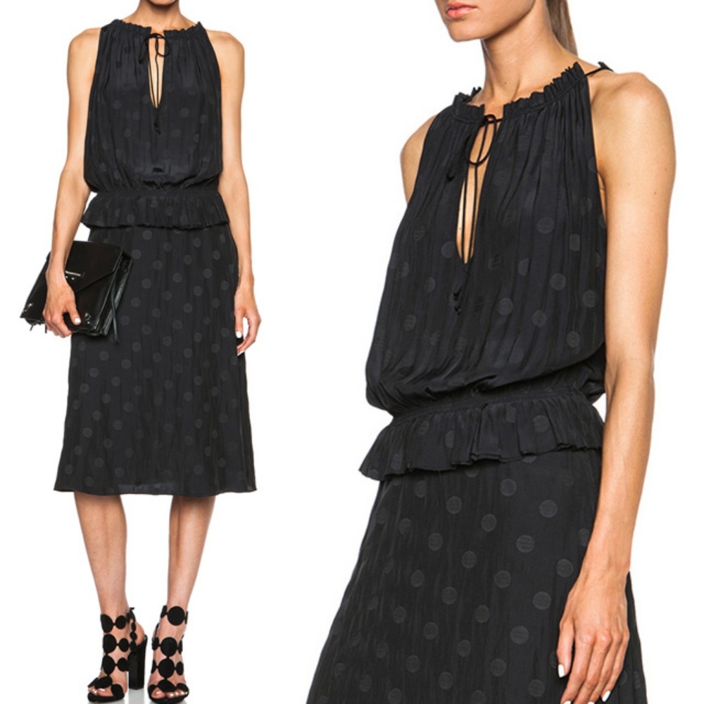 NWOT Calvin Rucker Revolve Polka Dot Black Dress
